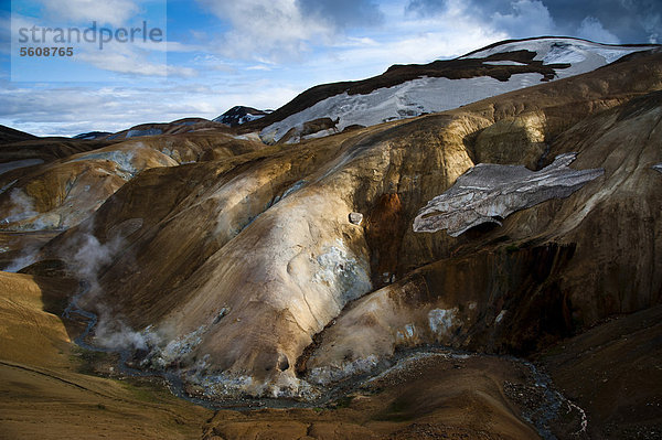 Heiße Quellen und Rhyolit-Berge  Kerlingarfjöll  Hochland  Island  Europa