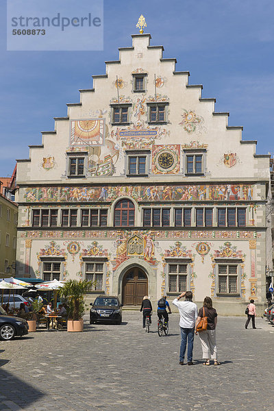 Altes Rathaus  Treppengiebel  Wandmalereien  Lindau  Baden-Württemberg  Süddeutschland  Deutschland  Europa