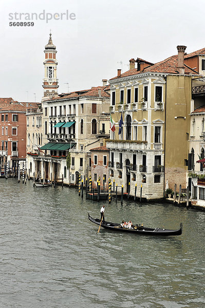 Europa Gondel Gondola Venetien Canale Grande Italien Venedig