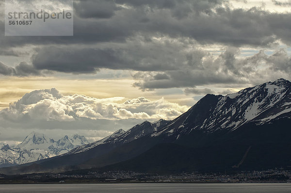 Ushuaia und der Beagle-Kanal  Feuerland  Patagonien  Argentinien  Südamerika