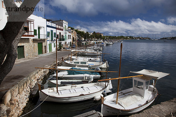 Hafen Europa Ostküste Portocolom Balearen Balearische Inseln Mallorca Spanien