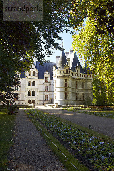 Loire-Schloss Azay-Le-Rideau  Renaissance  Frankreich  Europa