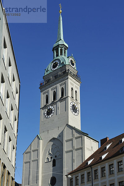 Pfarrkirche Sankt Peter  Turm Alter Peter  München  Bayern  Deutschland  Europa