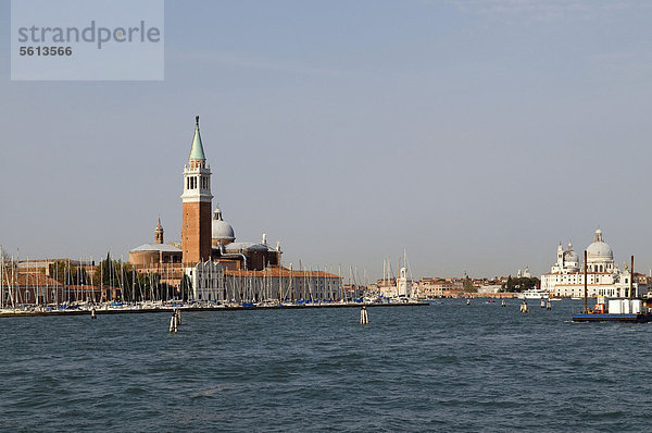 Campanile San Giorgio Maggiore am Canale di San Marco  Venedig  Venetien  Italien  Europa