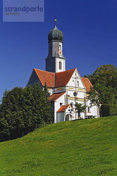 Wallfahrtskirche St. Ottilia im Ostallgäu  Hörmanshofen  Allgäu  Bayern  Deutschland  Europa  ÖffentlicherGrund