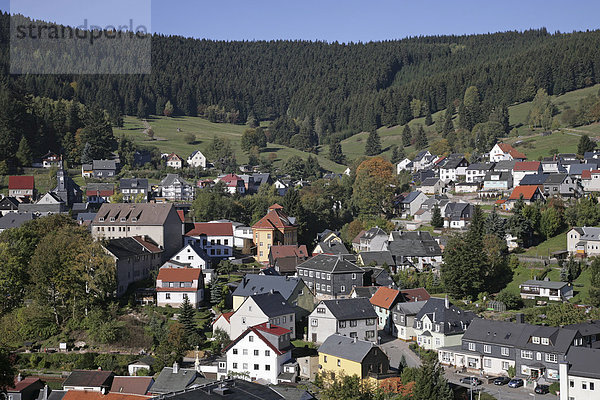 Europa Stadt Wald typisch Deutschland Thüringen