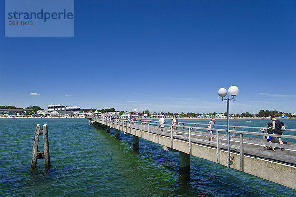 Europa Kai Ostsee Baltisches Meer Deutschland Schleswig-Holstein