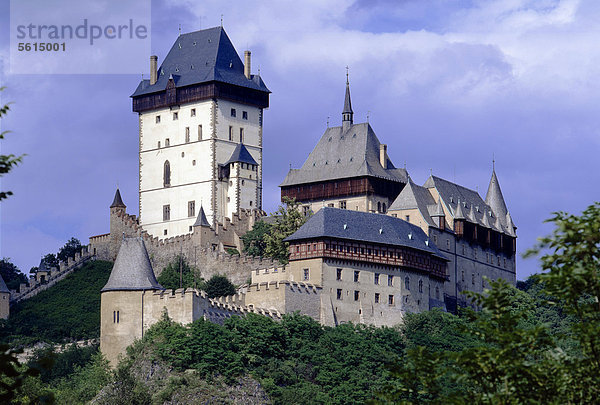 Burg Karlstejn  Gotik  Sitz Karl des IV.  Mittelböhmen  Tschechien  Europa