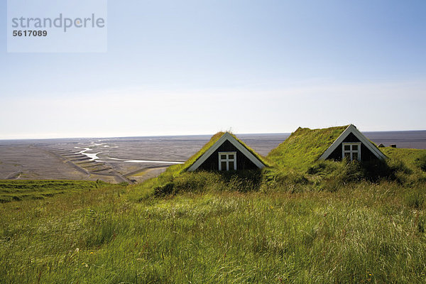 Traditionelle Rasenhäuser  Skaftafell Nationalpark  Island
