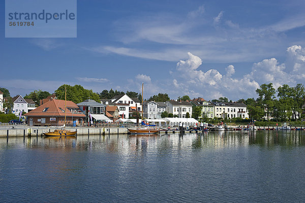 Harbour with townscape  Neustadt in Holstein  Schleswig-Holstein  Germany  Europe