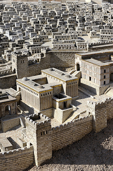 Modell des Zweiten Tempels im Israel-Museum  Detail  Jerusalem  Israel  Naher Osten  Vorderasien  Asien