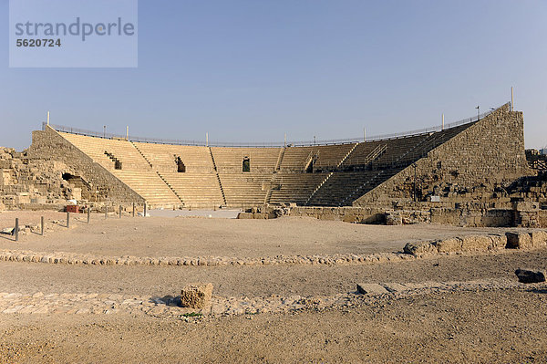 Römisches Theater  Amphitheater  Caesarea oder Caesarea Maritima  Israel  Naher Osten  Vorderasien  Asien