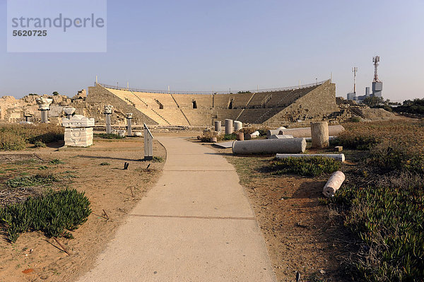 Römisches Theater  Amphitheater  Caesarea oder Caesarea Maritima  Israel  Naher Osten  Vorderasien  Asien