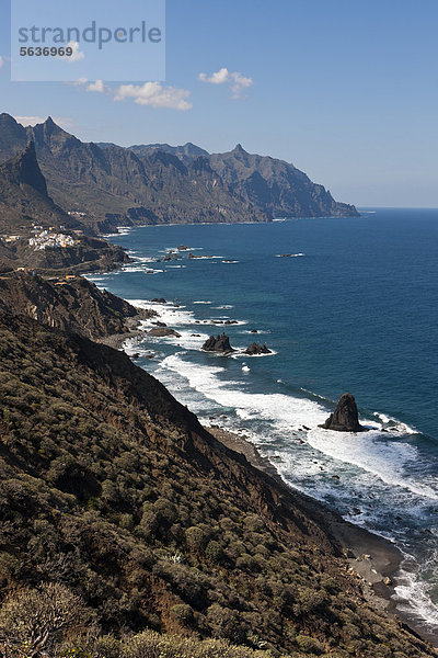 Küste bei Taganana und Benijo  Anaga-Gebirge  Anaga  Teneriffa  Nordosten  Kanarische Inseln  Kanaren  Spanien  Europa
