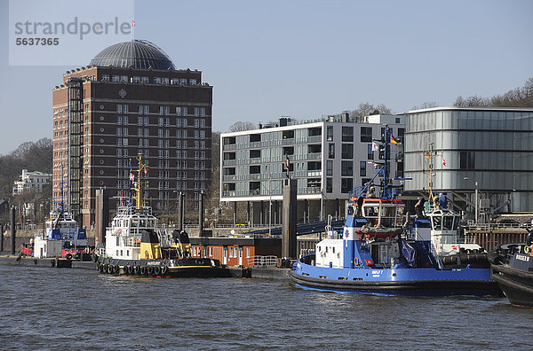 Europa Gebäude Boot Büro ziehen Hamburg - Deutschland Altona Deutschland Hamburger Hafen