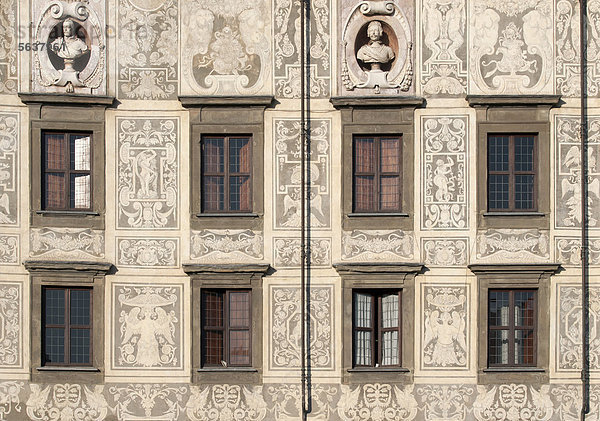 Europa Fassade Hausfassade Toskana Palast Schloß Schlösser Italien Pisa