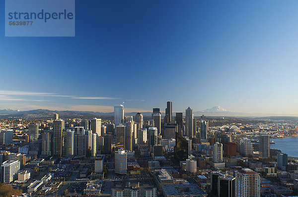 Luftaufnahme der Skyline von Seattle City