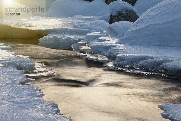 Landschaft  Schnee  Fluss