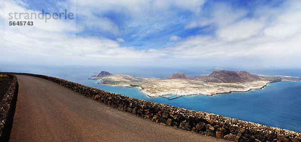 Blick von der Straße von La Graciosa  Spanien