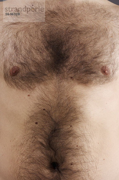 Detail der Brust eines Mannes