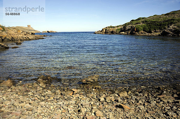 Europa Natur Menorca Balearen Balearische Inseln Bucht Spanien