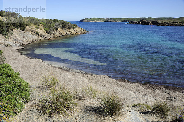 Europa Natur Menorca Balearen Balearische Inseln Bucht Spanien