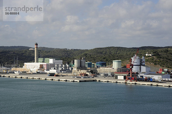 Hafen Europa Industrie Zimmer Menorca Balearen Balearische Inseln Spanien