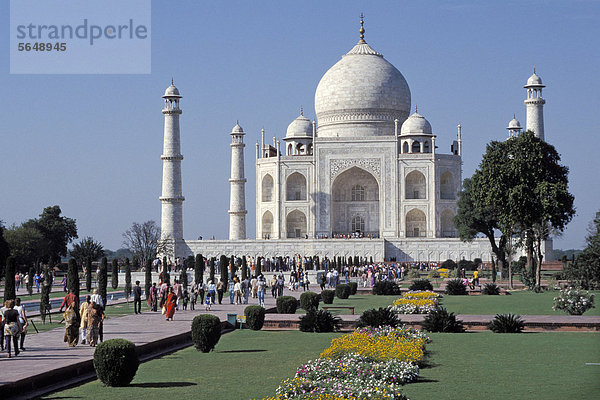 Taj Mahal  Agra  Uttar Pradesh  Nordindien  Indien  Asien
