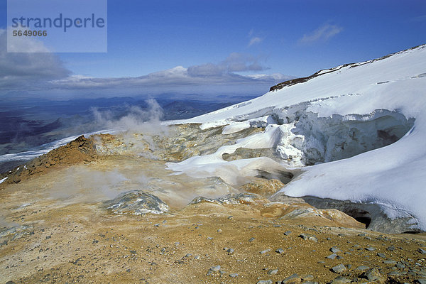 Gletscher Geothermalgebiet Kverkfjöll  Vatnajökull  Hochland  Island  Europa