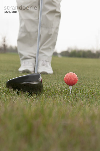 Deutschland  Nordrhein-Westfalen  Düsseldorf  Golfer beim Golfen