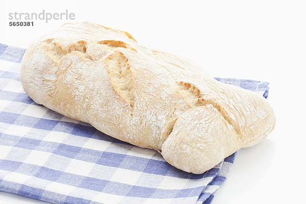 Ciabatta-Brot auf Serviette  Nahaufnahme