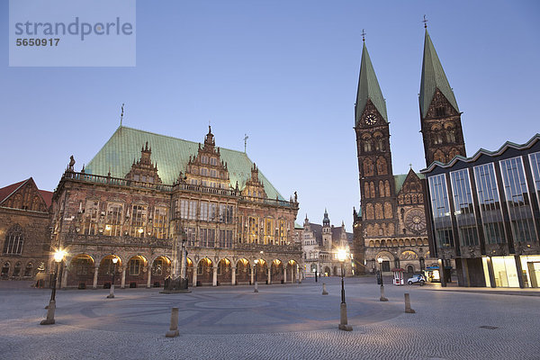 Deutschland  Bremen  Blick auf das Rathaus am Marktplatz