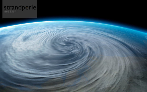 Hurrikan auf dem Planeten Erde