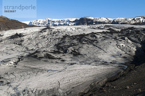 Gletscherzunge SÛlheimajökull  Gletscher M_rdalsjökull  Su_urland  Sudurland  Island  Europa