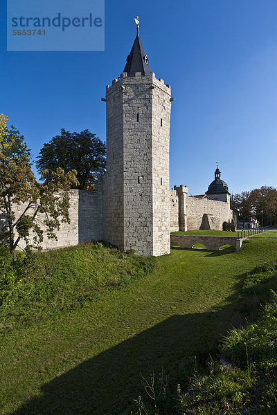 Deutschland  Thüringen  Muhlhausen  Blick auf die Stadtmauer