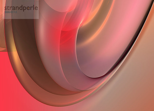 Abstrakte  digital generierte pinkfarbene und orangefarbene Muster