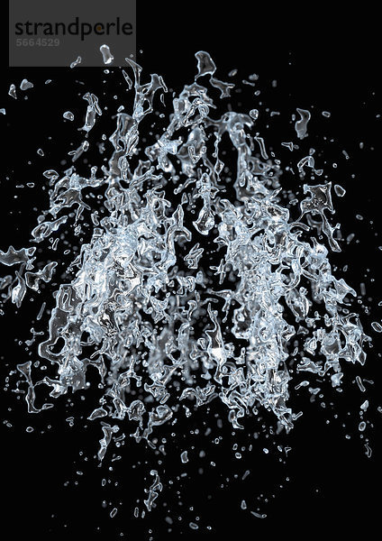 Digital generierte Explosion von Wasser