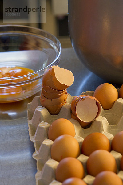 Frische Eier zubereiten