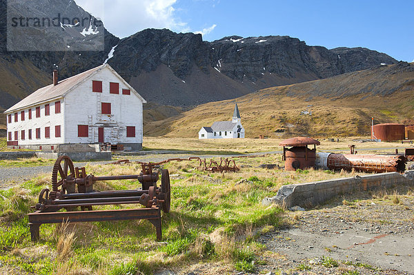 Kirche der Walfänger  ehemalige Walfangstation Grytviken  Südgeorgien  Antarktis