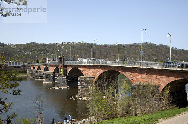 Römerbrücke über die Mosel  UNESCO Weltkulturerbe  Trier  Rheinland-Pfalz  Deutschland  Europa  ÖffentlicherGrund
