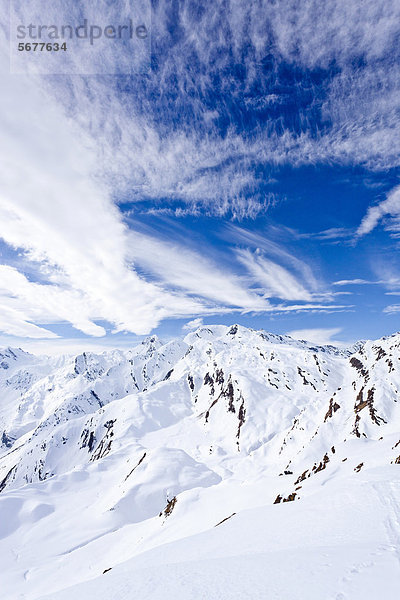 Schneelandschaft auf dem Staudenberg Jöchl in Ridnaun oberhalb Schneeberg  Sterzing  Südtirol  Italien  Europa