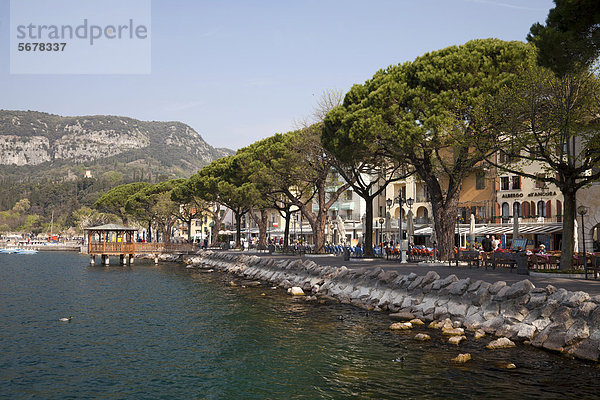 Uferpromenade von Garda  Gardasee  Lago di Garda  Venetien  Veneto  Italien  Europa  ÖffentlicherGrund