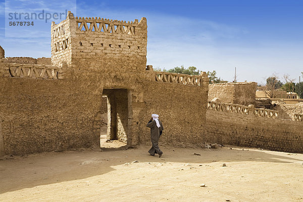 Stadttor  Altstadt von Ghat  Libyen  Sahara  Nordafrika