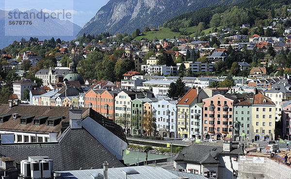 Europa Ansicht Österreich Ortsteil Innsbruck Mariahilf Tirol