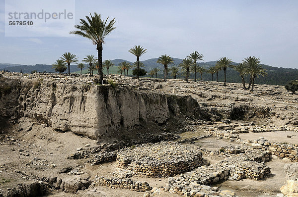 Ausgrabungsstätte Megiddo  Israel  Naher Osten