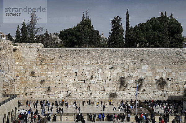 Klagemauer  Jerusalem  Israel  Naher Osten