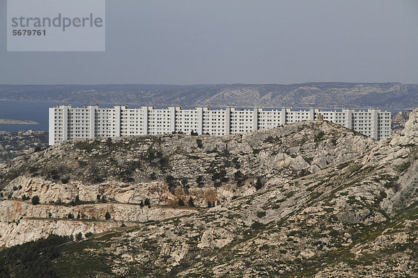 Frankreich Europa Wohnsiedlung Marseille