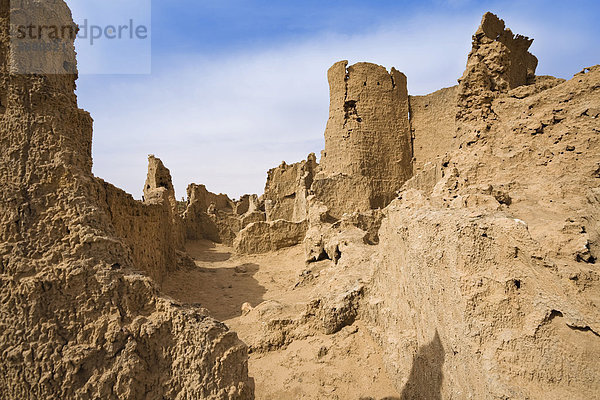 Ruinen von Germa  mittelalterliche Hauptstadt der Garamanten  Libyen  Sahara  Nordafrika