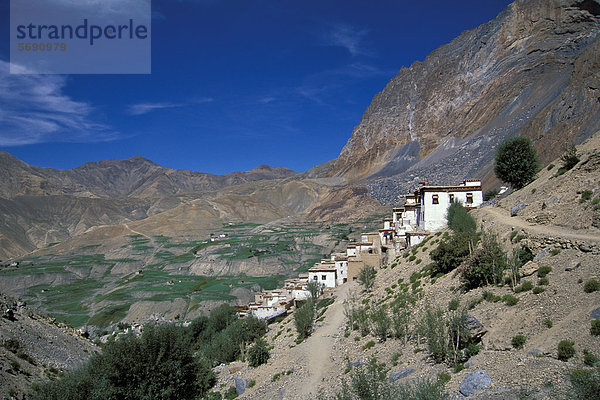 Gelbmützen- oder Gelugpa-Kloster Lingshed  Zanskar  Ladakh  Jammu und Kaschmir  Nordindien  Indien  indischer Himalaya  Asien