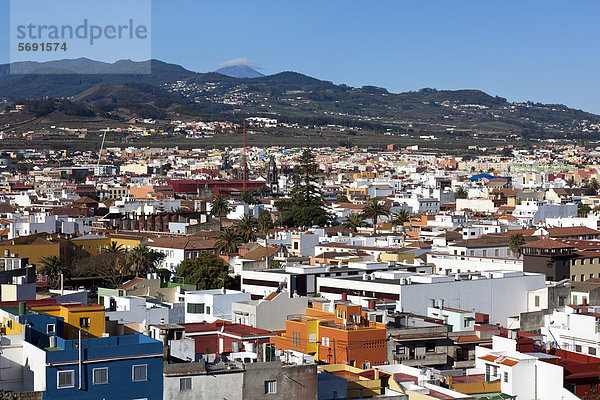 Blick über die Stadt La Laguna  Nordost-Teneriffa  Teneriffa  Kanaren  Spanien  Europa